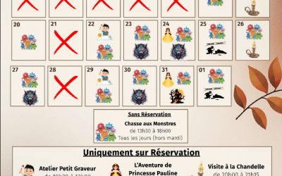 Evènements tout au long des vacances de la Toussaint